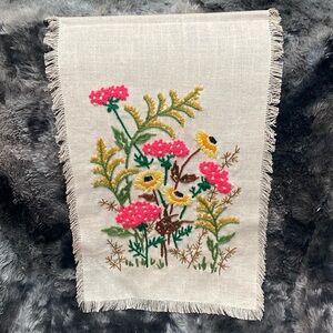 Floral Embroidered Wall Hanging